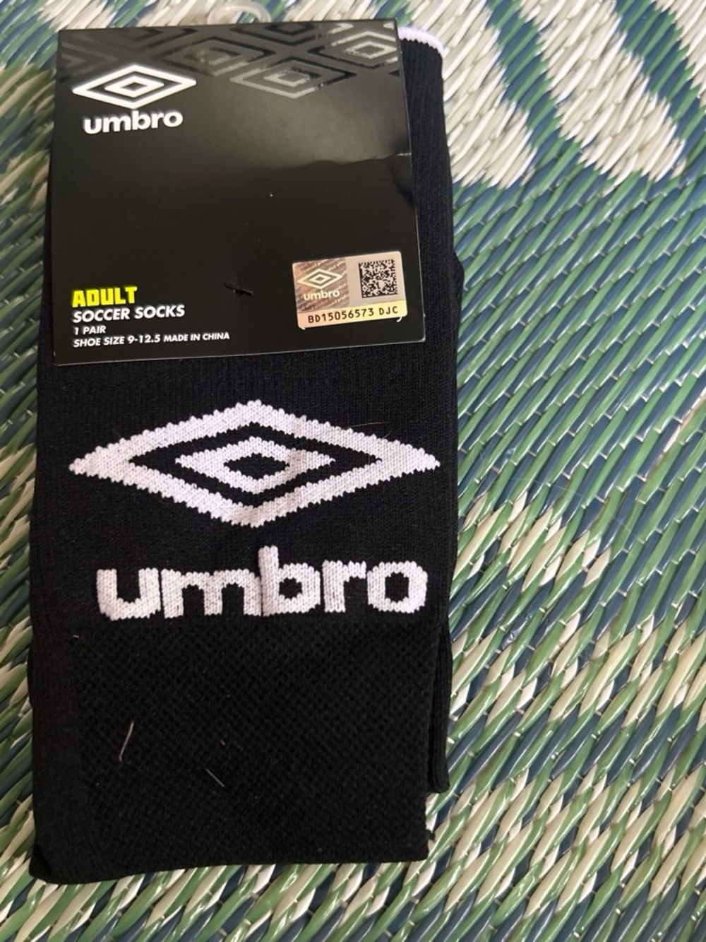 Umbro Black and White Athletic Soccer Socks